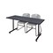 Kobe Rectangle Tables > Training Tables > Kobe Training Table & Chair Sets, 60 W, 24 L, 29 H, Grey MKTRCT6024GY44GY - alternate 1